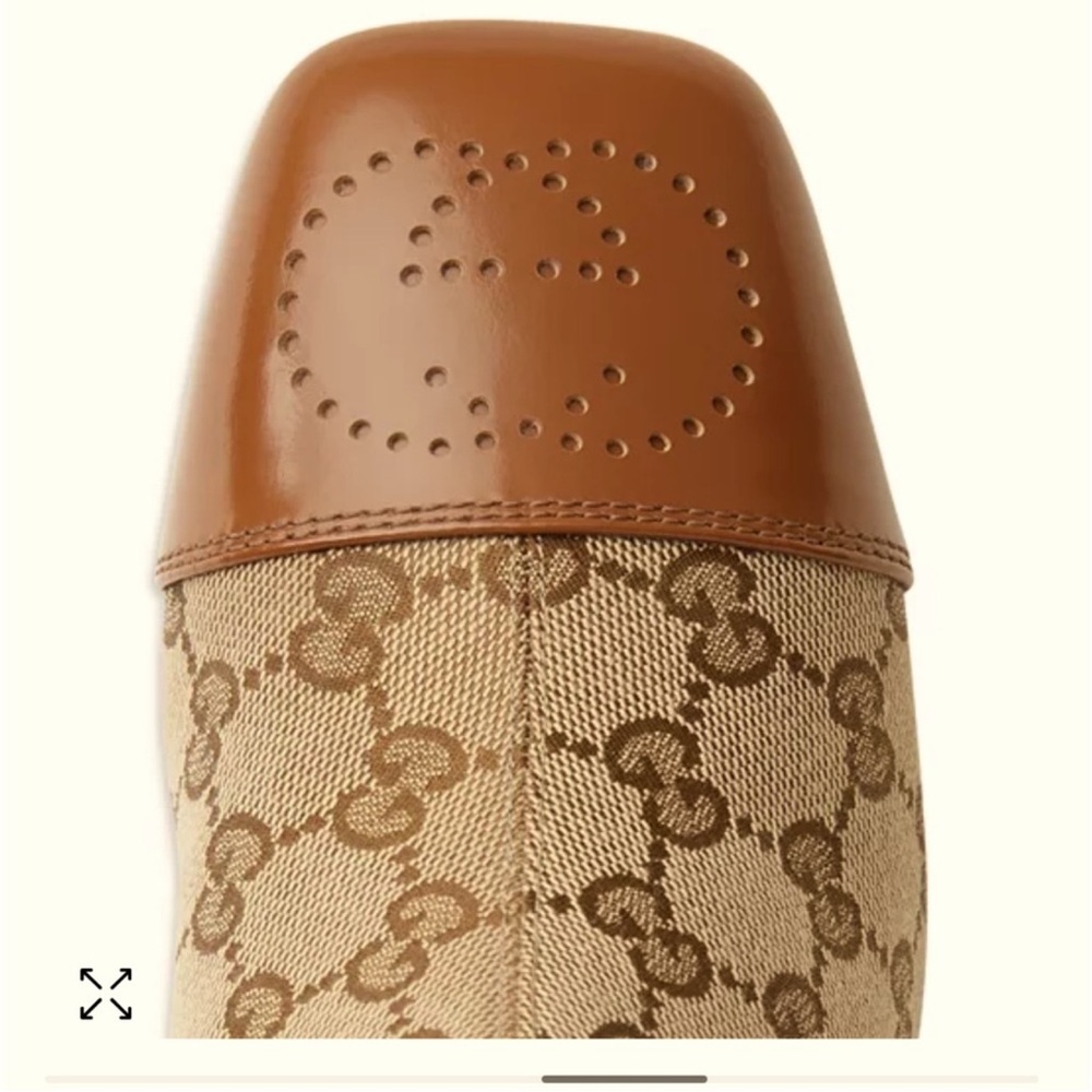 Gucci Tan and Brown Patterned Heeled Boots - Picture 3 of 8